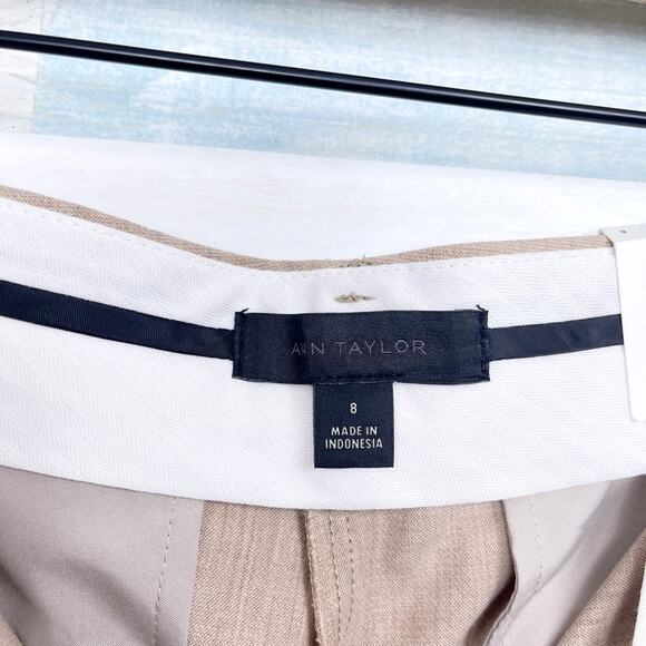 Ann Taylor The Straight Pants Brown Mid Rise Stretch Office Career Womens 8 - Picture 7 of 8